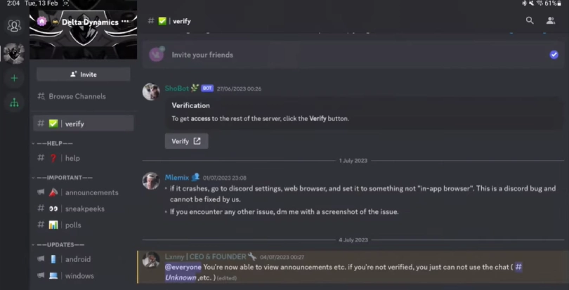 Delta Dynamics Discord Server