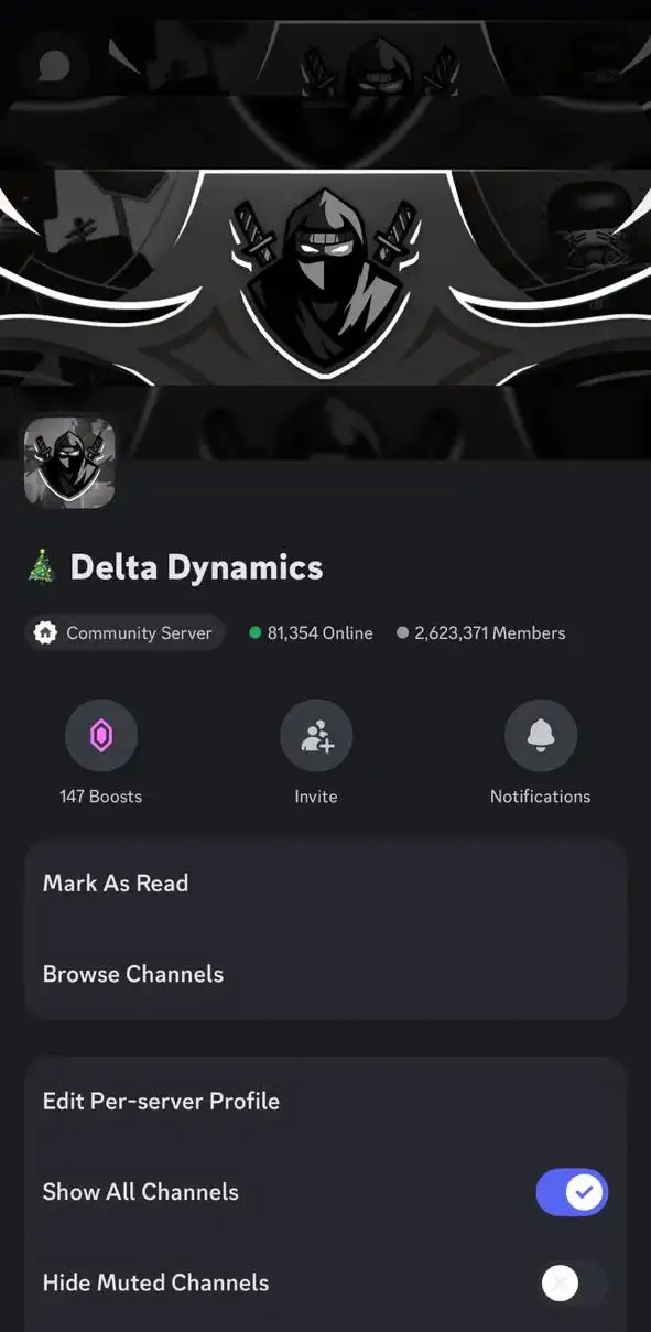 Delta Executor Discord server overview