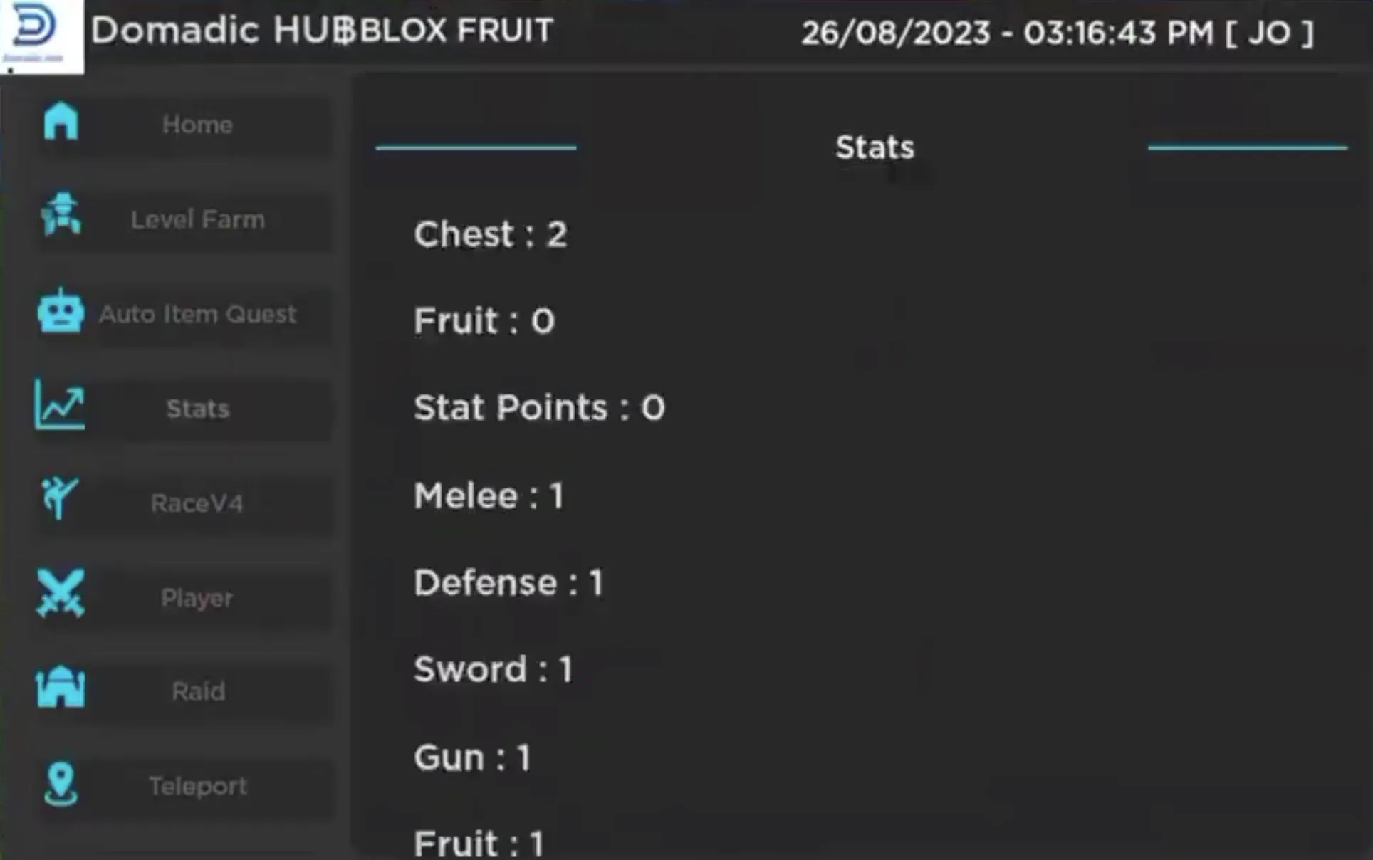 Domadic Hub Script Features
