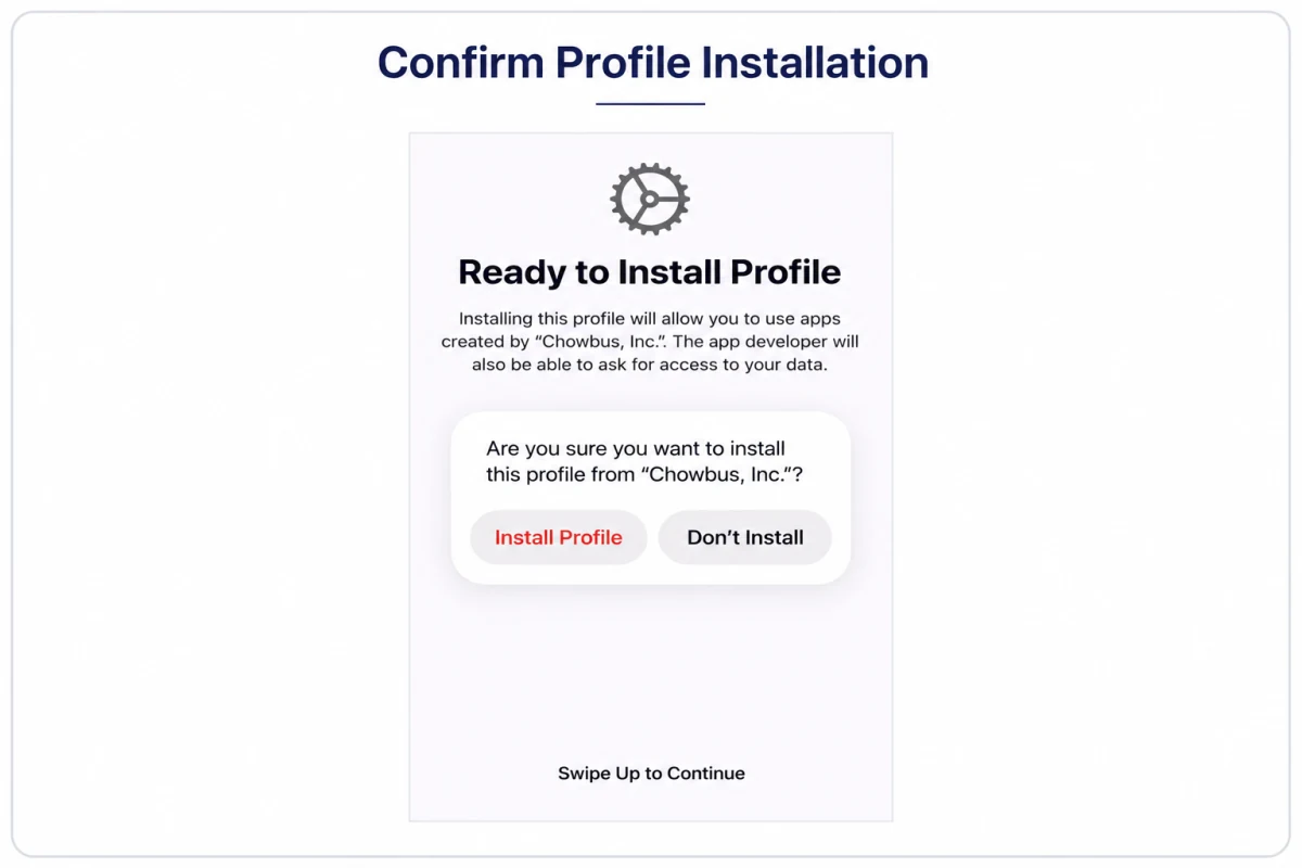 Profile confirmation after restart