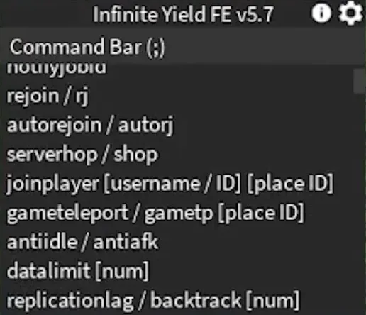 Infinite Yield Script GUI
