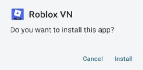 Tapping Install on the downloaded Delta Executor VNG APK