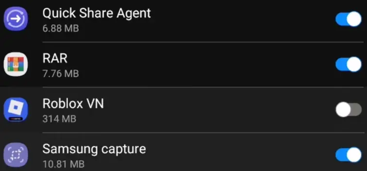 Roblox VNG prompt asking to enable storage permissions on Android